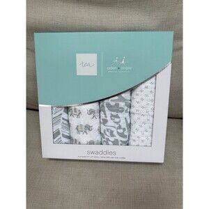 Aiden and Anais Four Pack of Classic Swaddles - Savanna Animals - NEW/Sealed